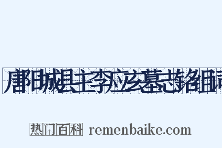 唐阳城县主李应玄墓志铭组词是什么意思的图片